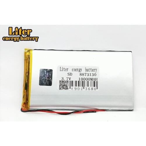 3.7V lithium polymer battery 8873130 9075130 power charging treasure 10000mAh Rechargeable Li-ion Cell For Tablet DVD MID PDA