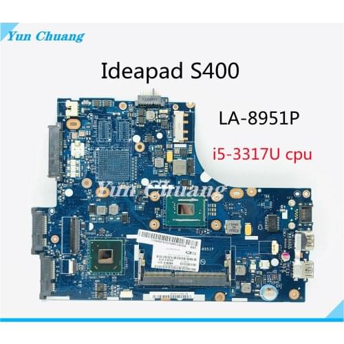 VIUS3 VIUS4 LA-8951P For lenovo Ideapad S400 laptop motherboard SLJ8C With I5-3317U CPU DDR3 Test 100% work