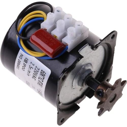 220V AC Eggs Turner Motor Incubator Engine Reversible Geared Components 2.5r/min Drop shipping