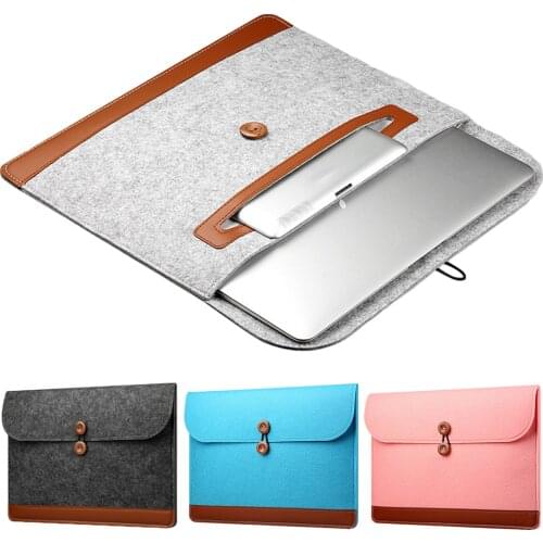 Soft Wool Felt Laptop Bag Case For Apple Macbook Air Pro Retina 11 12 13 15 Inch Liner Sleeve Notebook Cover Handbag Pro 13 2018