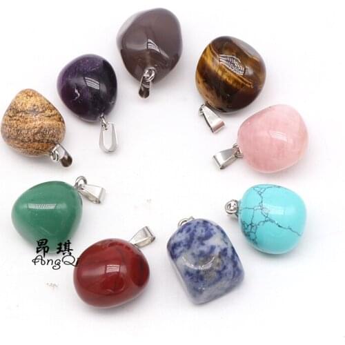 New Arrivial 1PCS Natural Irregular Stone Pendant Natural Amethysts Pendant Charm For Jewelry Making Handmade Charm Necklace