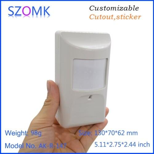 4 pcs 130*70*62mm szomk home alarm PIR motion sensor plastic instrument enclosure shop wireless infrared sensor plastic casing