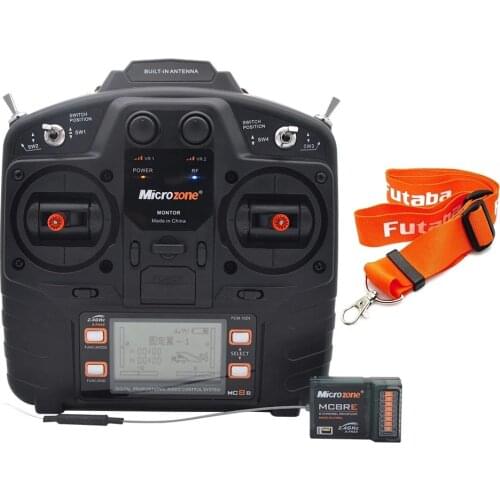 Microzone MC8B 2.4G 8CH Remote Control Transmitter & MC8RE 8CH Receiver radio system for RC aircraft fixed-wing helicopter drone