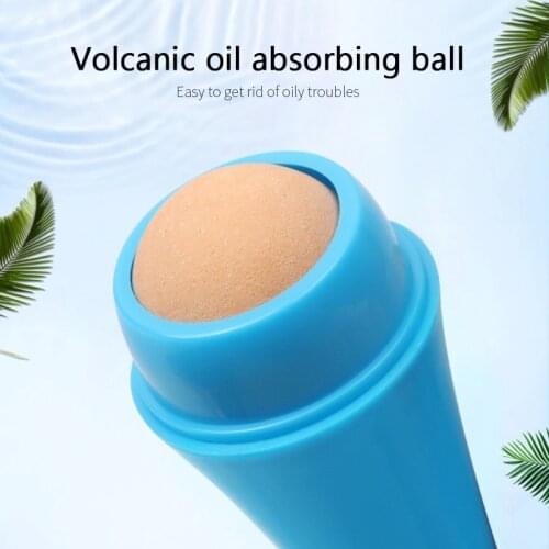 Face Oil Absorbing Roller Volcanic Stone Blemish Remover Face T-zone Oil Removing Rolling Stick Ball Summer Face Shiny Changing