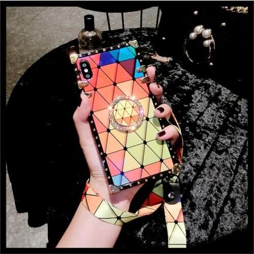 Luxury Symphony Cell Phone Case For IPhone 1112 Pro Max X Xr Xs Max7 8 Plus Lanyard Stand For Samsung A71 A51 S20 S10 Phone Case