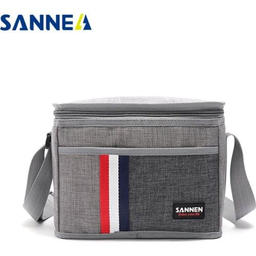 SANNE 4LDenim retro series lunch bag with aluminum film inside thermal lunch box insulated waterproof lunch bag CL802-41