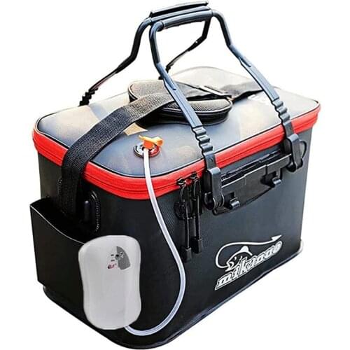 50CM Fishing Bucket Foldable Fish Bucket Multi-Functional EVA Fishing Bag for Outdoor Live Fish Lures Bucket and Fish Bucket