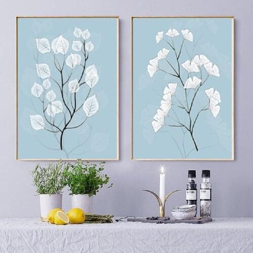 Modern Minimalist Flower Poster Print Canvas Painting Picture Living Room Wall Art Graffiti Bedroom Home Decoration Custom