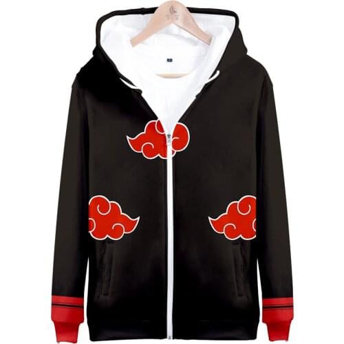 Anime Akatsuki Hoodies Men Women Sweatshirt 3D Print Kakashi Boy girls kids Sweatshirt Zipper Jackets Children Cosplay Clothes