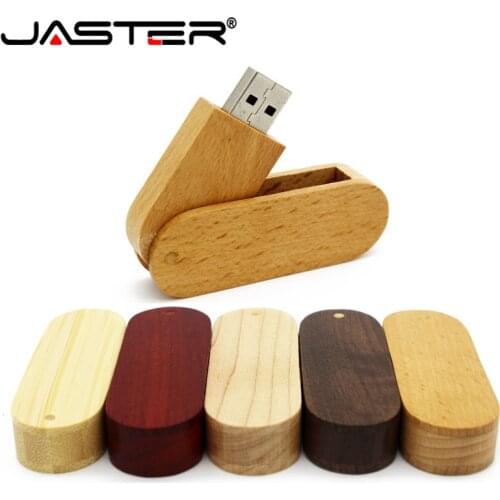 JASTER USB 2.0 promotion Wooden bamboo USB flash drive pen driver wood pendrive 4GB 8G 16GB 32GB 64GB USB 1PCS free custom logo