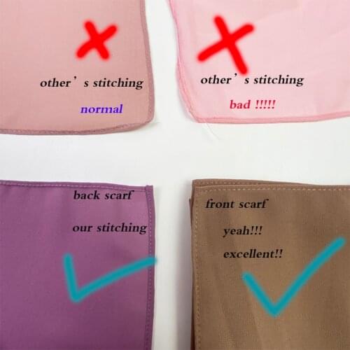 2M good stitching stitch plain high quality premium heavy Chiffon hijab scarf Malaysian Womens scarves hijabs long shawl shawls