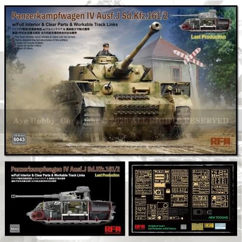 W/Fully Interior [Rye Field Model] Ryefield Model RFM RM-5043/2003 1/35 Pz.Kpfw.IV Ausf.J Sd.Kfz.161/2