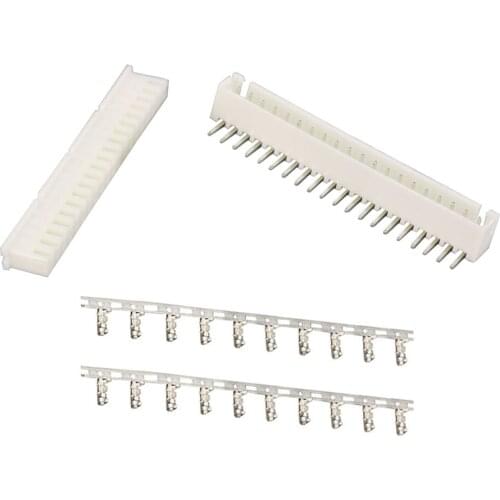 XH2.54-20P 20Pin Curved needle spacing 2.54mm connectors Male and Female Plug + terminals