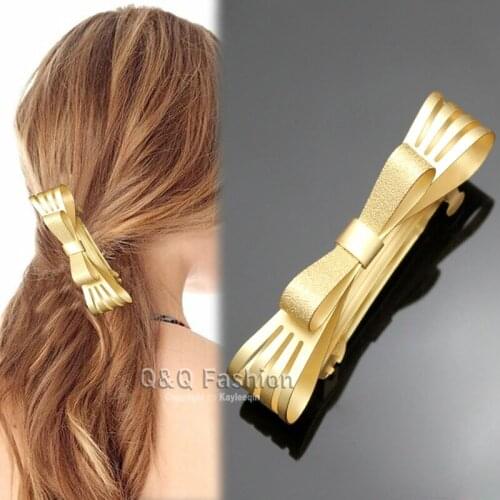 Chic Glitter 2 Bowknot Bow Tie Knot Cut Out Hair Pin Clip Dress Snap Barrette Jewelry New