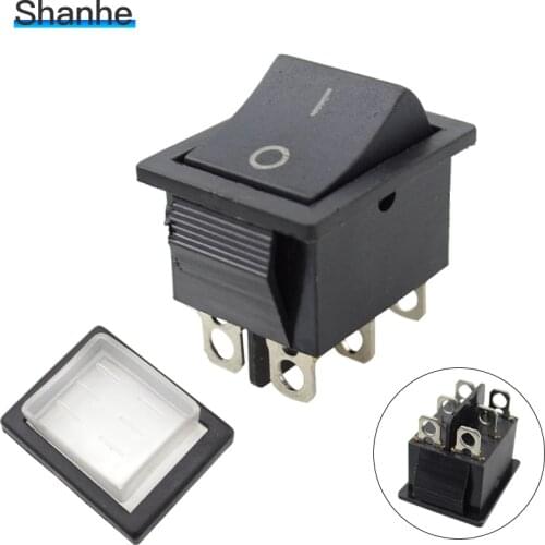1set 6 pins ON-ON rocker switch with waterproof cover