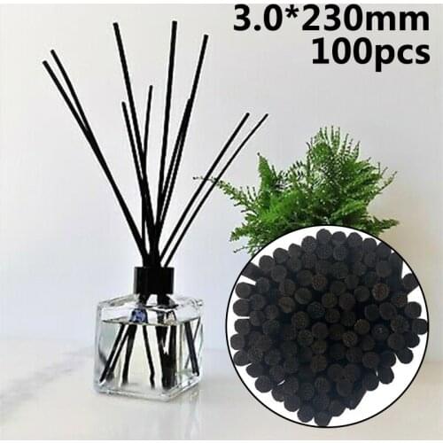 100pcs Rattan Reed Sticks Natural Rattan Reed Fragrance Diffuser Aroma Replacement Sticks Interior Home Decoration 3.0*230mm