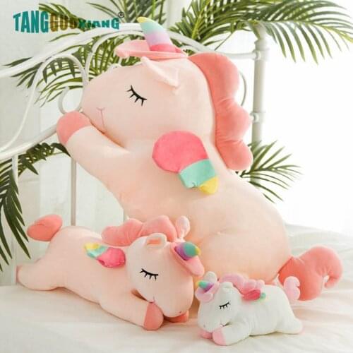 30-80cm cute Plush toys Unicorn Children Birthday Gift lovely Soft Stuffed Animals Doll Christmas festival for baby kids girl