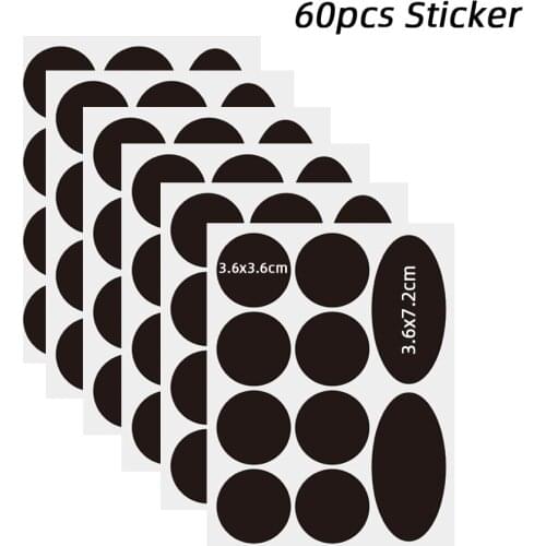 60pcs Stationery Spice Sticker Jars Stickers Kitchen Label Sticker Storage Organizer Bottle Jar Jam Blackboard Spice Labels Tags