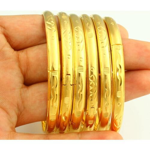 Gold Color Bracelet Bangle India/Middle East/ African/ Arabic/Ethiopian/Dubai Gold Bangle Jewelry