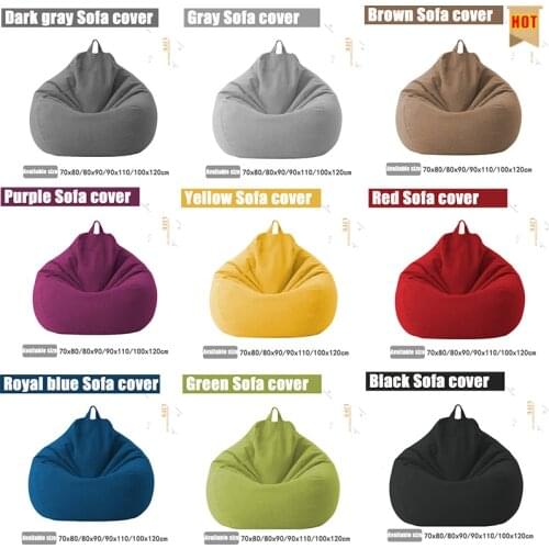 Sofas Cover puff Gigante Chairs Without Filler Linen Cloth Lounger Seat Bean Bag Pouf Puff Couch Tatami Pouf Salon Puff Asiento