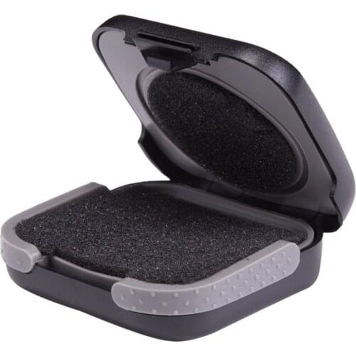 Hearing Aid Case Universal Small Carry Case with Foam Lining Black White Storage Box for CIC ITE ITC