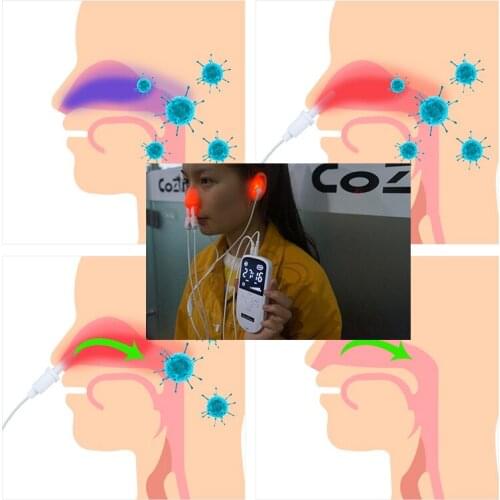 House held Rhinitis Sinusitis Cure Infrared Therapy Massage Hay Fever Low Frequency Pulse Nose Health Care Cleaning Device