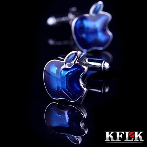 KFLK Luxury shirt cufflinks for mens Brand cuff bouton de manchette Blue Fruit cuff link High Quality abotoaduras Jewelry