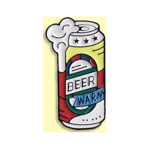 Beer Warm Enamel Pin Liqueur Drink Badge Brooch Backpack Clothes Lapel Alcohol Jewelry Gift for Alcoholic Drinker