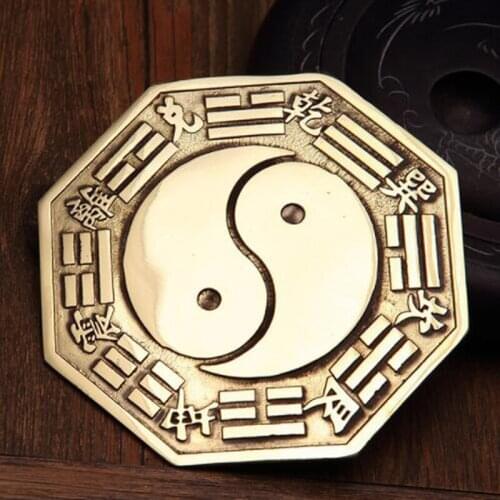 Fengshui Chinese Concave Convex Copper Taiji Bagua Mirror Wall Hanging The 8 Hexagrams Mirror Home Decoration Accessories