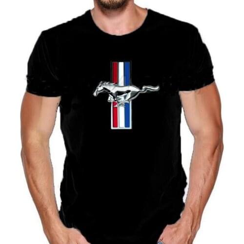 2021 New Summer For Ford Mustang T Shirts Men Tops Man Mustang T-shirt Short Sleeve Tees Cotton O Neck Tops Mans T shirt