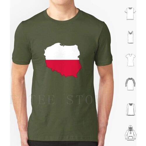 Poland Map And Flag T Shirt Cotton Men Diy Print Poland Flag Poland Polish Flag Flag Colour Colourful Country Flag Country