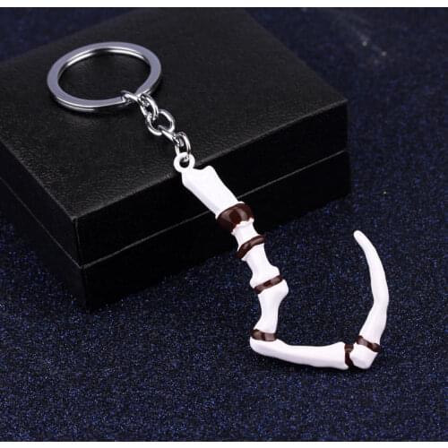 Game dota 2 keychain Cosplay Butcher Pudge Key Chain Immortal Dragon Talon Hook weapons Cool Gift For Man Woman Game Jewelry