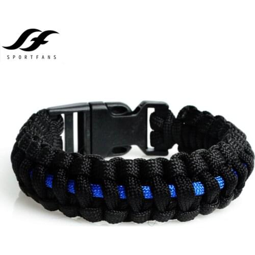Police Paracords Outdoor Survival Multifunctional Braided Bracelet Camping Emergency Hand Rope Bracelet Camping Hiking