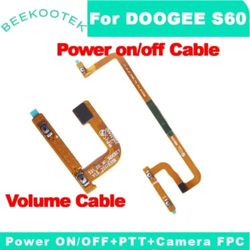 New Original DOOGEE S60 Power ON/OFF + PTT Camera button flex cable Volume Up/Down FP for DOOGEE S60, S60 Lite smart cell phone