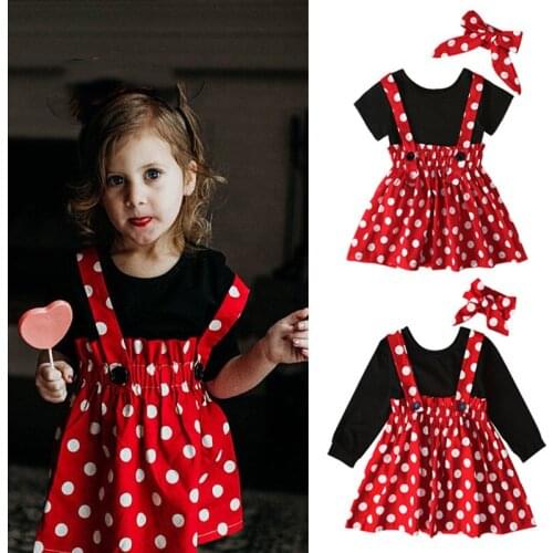 2-6T Toddler Girl Summer Clothes 2021 Outfits Short SLeeve Top+Skirt 2Pcs Stylish White Red Solid Print Heart Ruffle Cake Tiered