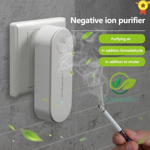 Portable Negative Ion Air Purifier Odor Deodorizer Durable Remove Dust Smoke Removal Formaldehyde Ion Air Freshener Household