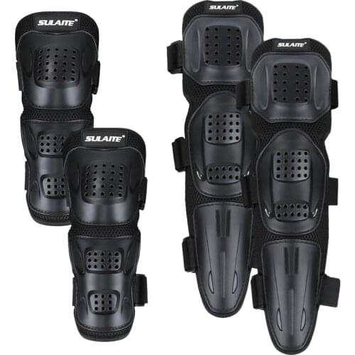 4Pcs/set Durable PE Shells EVA Motorcycle Bike Adult Motorcycle Bike Elbow Knee Shin Armor Guard Pads Motorcycle Protector Kit