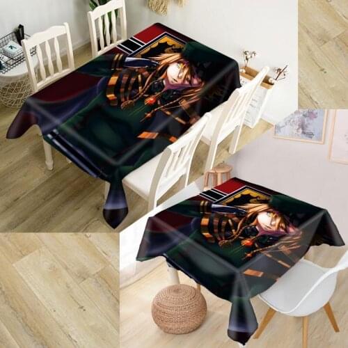 Customizable 3D Tablecloth Saga of Tanya the Evil Waterproof Thicken Rectangular Square Wedding Table Cloth 90X90cm,100X140cm