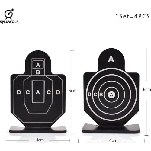 Airsoft Target Tactical Hunting 4pcs/Set 6x4cm Mini Metal Shooting Target миш ень для стрельбы