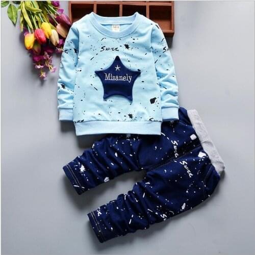 Star Spring Baby Girl Boy Clothing Infant Clothes Suits Casual Sport Cotton T Shirt Pants 2PCS/Sets Kid Child Toddler Tracksuits