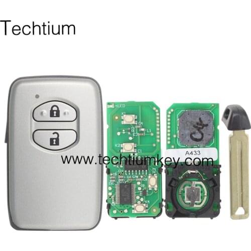 High quality A433 smart car key 433mhz 4D67 transponder chip with logo for Toyota