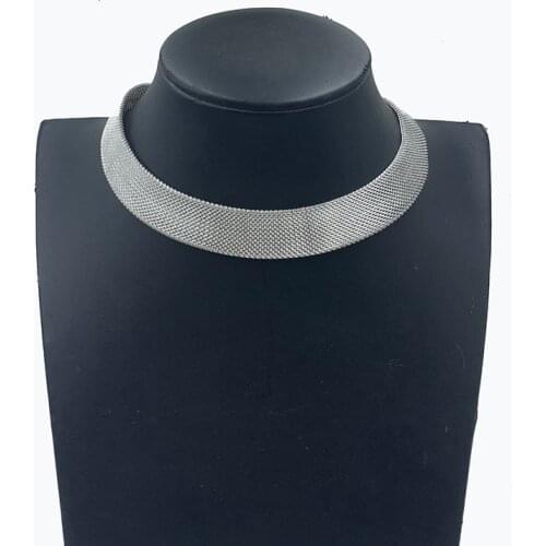 16MM 20MM 25MM Stainless Steel Milanese Mesh Chain Necklace For Women Charm Choker Bracelet Silver Color Jewelry Gifts