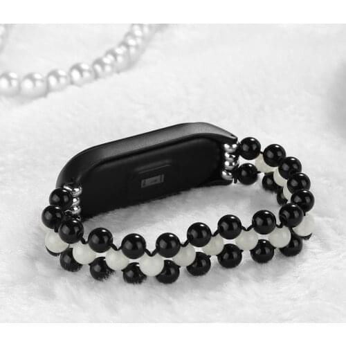 Womans Wrist Bracelet For Xiaomi Miband 4 3 Strap Agate Crystal Jewelry Style montre femme Wriststrap Correas De Reloj Miband 4