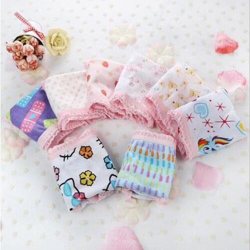 10pcs/lot Girls cotton thermal underwear girls underwears