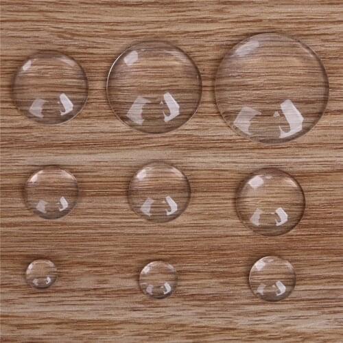 12mm 16mm 18mm 20mm 25mm Round Clear Magnifying Round Doom Glass Cabochon For Jewelry Making DIY Photo Pendants