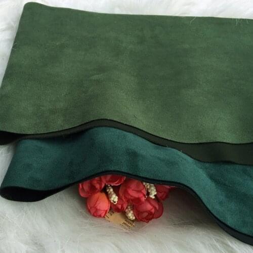 150cm*100cm Army green dark green suede air layer fabric high quality fashion clothing fabric sofa cloth material