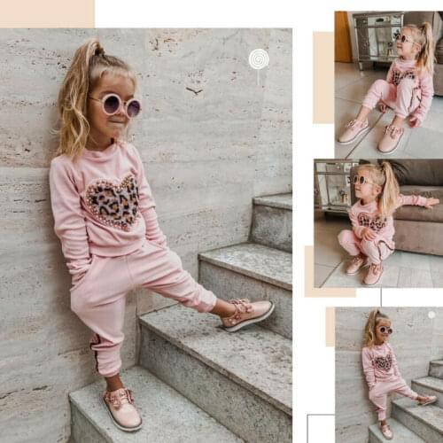 2PCS Child Toddler Kids Baby Girls 1T-6T Easter Cartoon Tops Pants Leggings Outfit Set