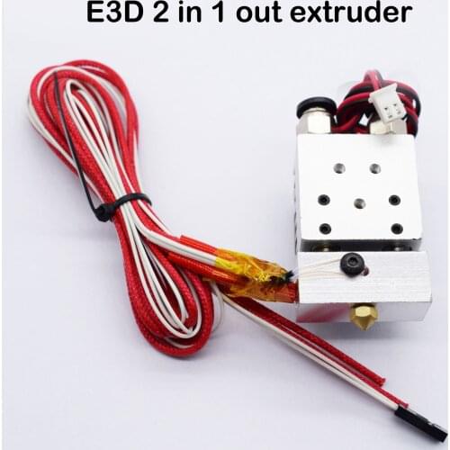 2 in 1 out extruder remote 0.4 nozzles 1.75mm 12V/24V single head double color printing for 3D printer e3d extruder parts