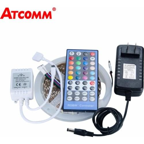 3014 RGBW LED Strip Light 5 Meters 1080 LEDs Diode Ribbon With 12V 3A Power Adapter 40 Key RGBW LED Tape Light Remote Controller