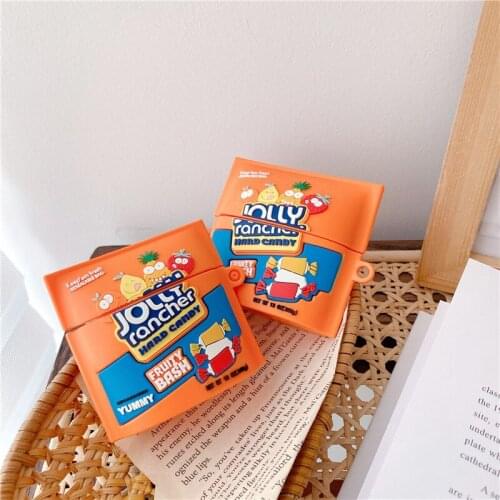 3d candy fruits case for airpods 1 2 pro box brand sugar sweet yummy soft silicone wireless bluetooth earphone protective cover